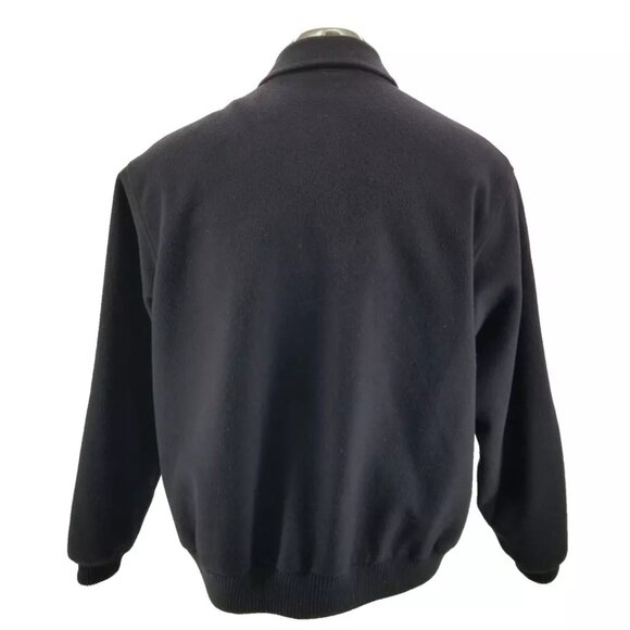 Jos. A. Bank Full Zip Wool Cashmere Blue Bomber Lined Jacket Men's Medium - Picture 2 of 13